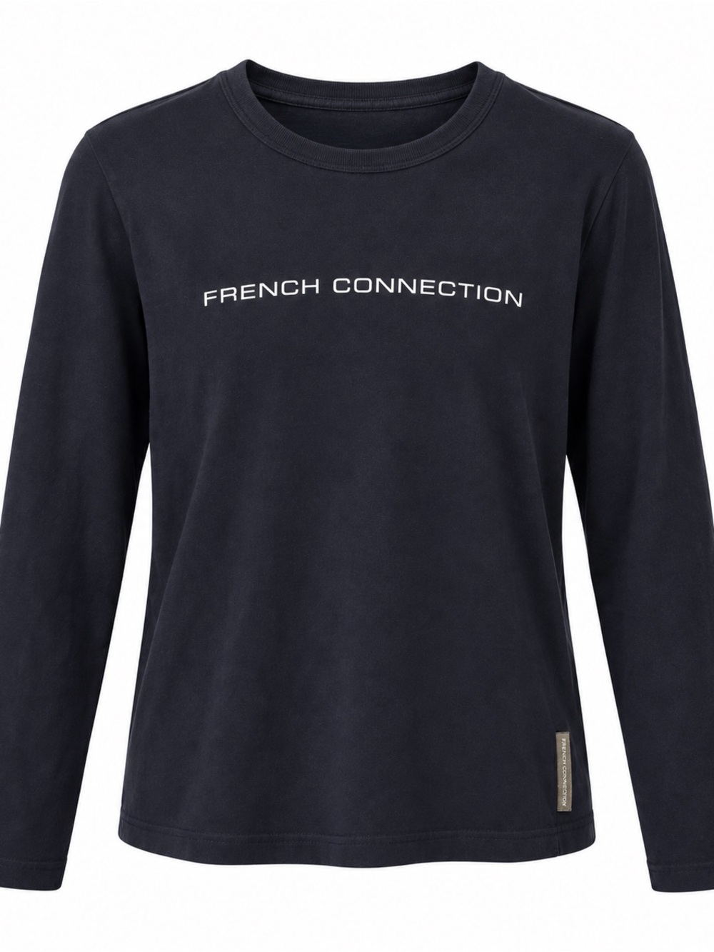 French Connection Long Sleeve Logo Tee – Size M